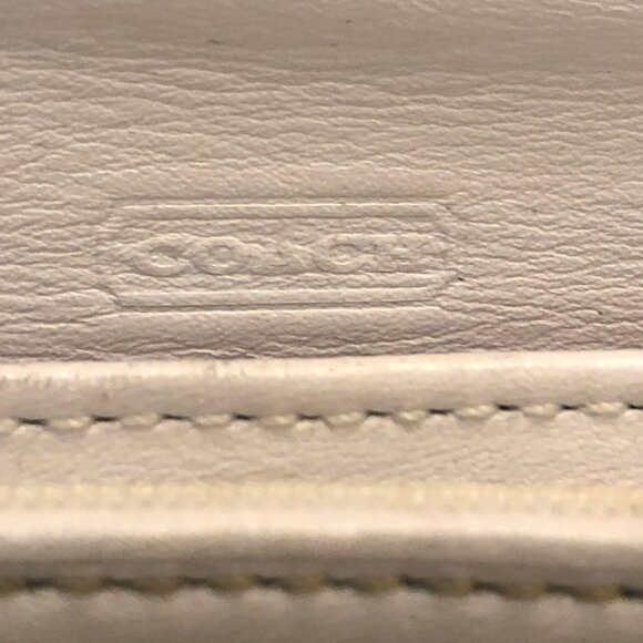 COACH Vintage Scribble Signature C Flap Card Wallet Multi-color Pastel - Picture 6 of 6